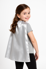 Silver Superhero Cape Costume Accessory