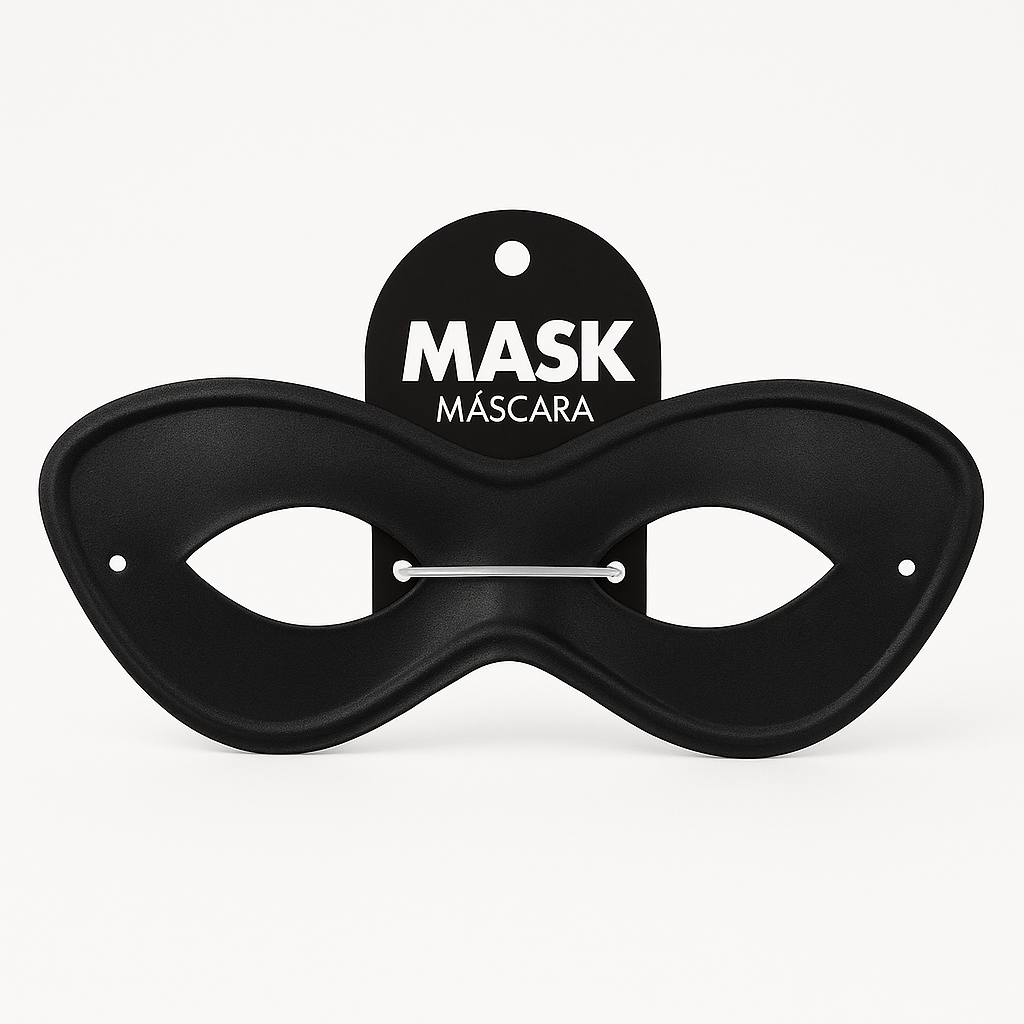 Black Superhero Domino Mask - Costume Accessory
