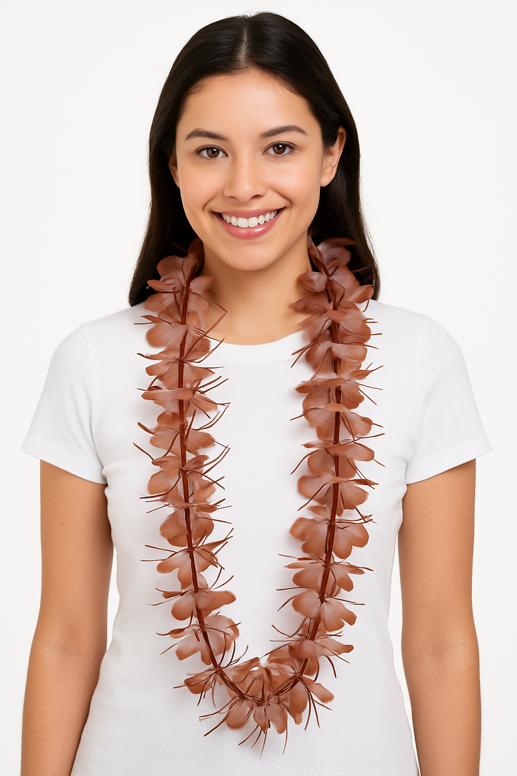 Vibrant Tinsel Flower Lei Set - 6 Pack for Tropical Celebrations