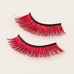 Vibrant Red Self-Adhesive Tinsel Eyelashes