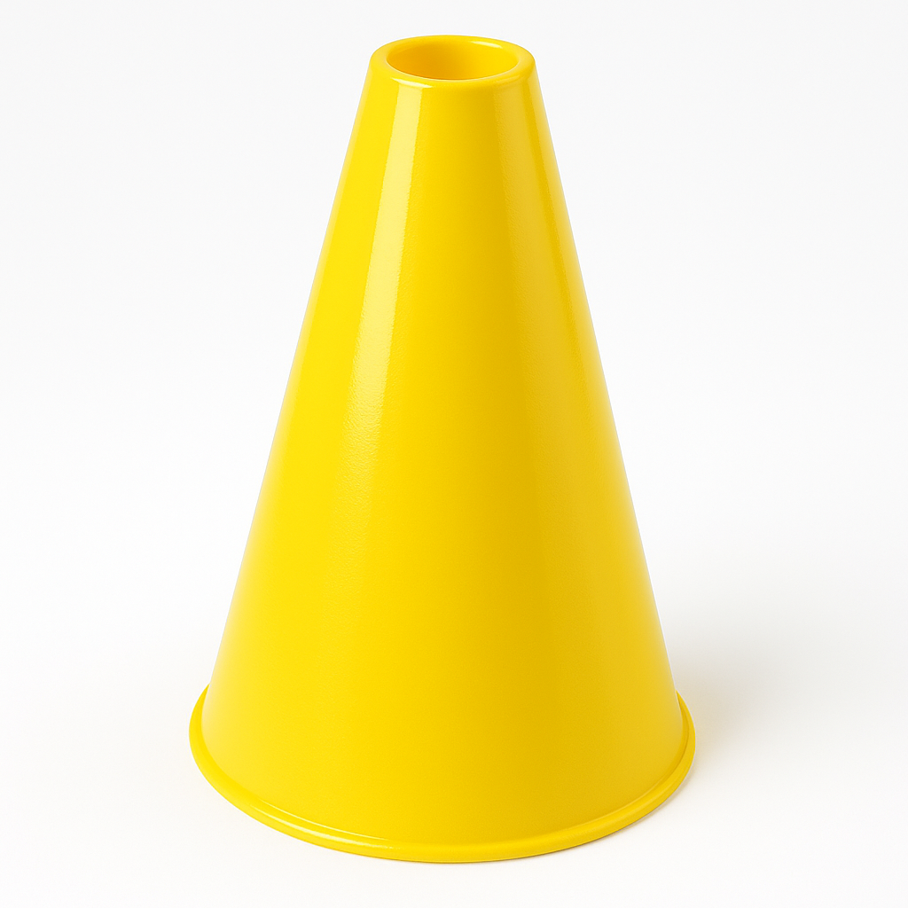 Vibrant Yellow Megaphone - 8" Cone for Team Spirit