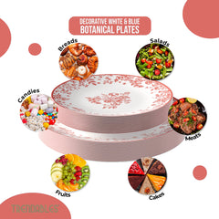 10 In. Toile Design Plastic Plates | 10 Count