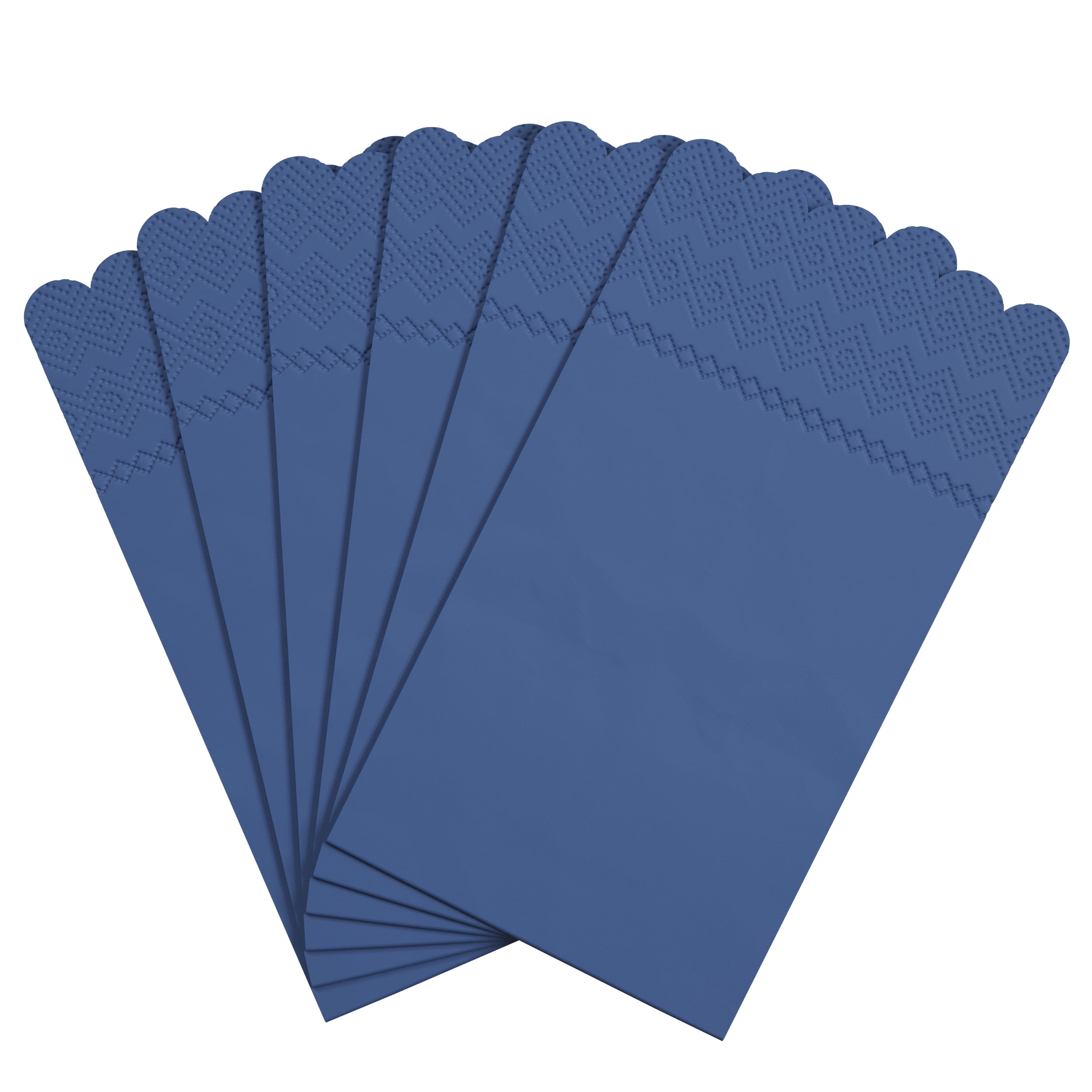 3 Ply China Blue Scalloped Napkins - 20 Ct.