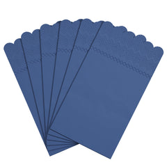 3 Ply China Blue Scalloped Napkins - 20 Ct.