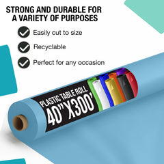 Unleashed - 40 In. x 300 Ft. Premium Sky Blue Table Roll