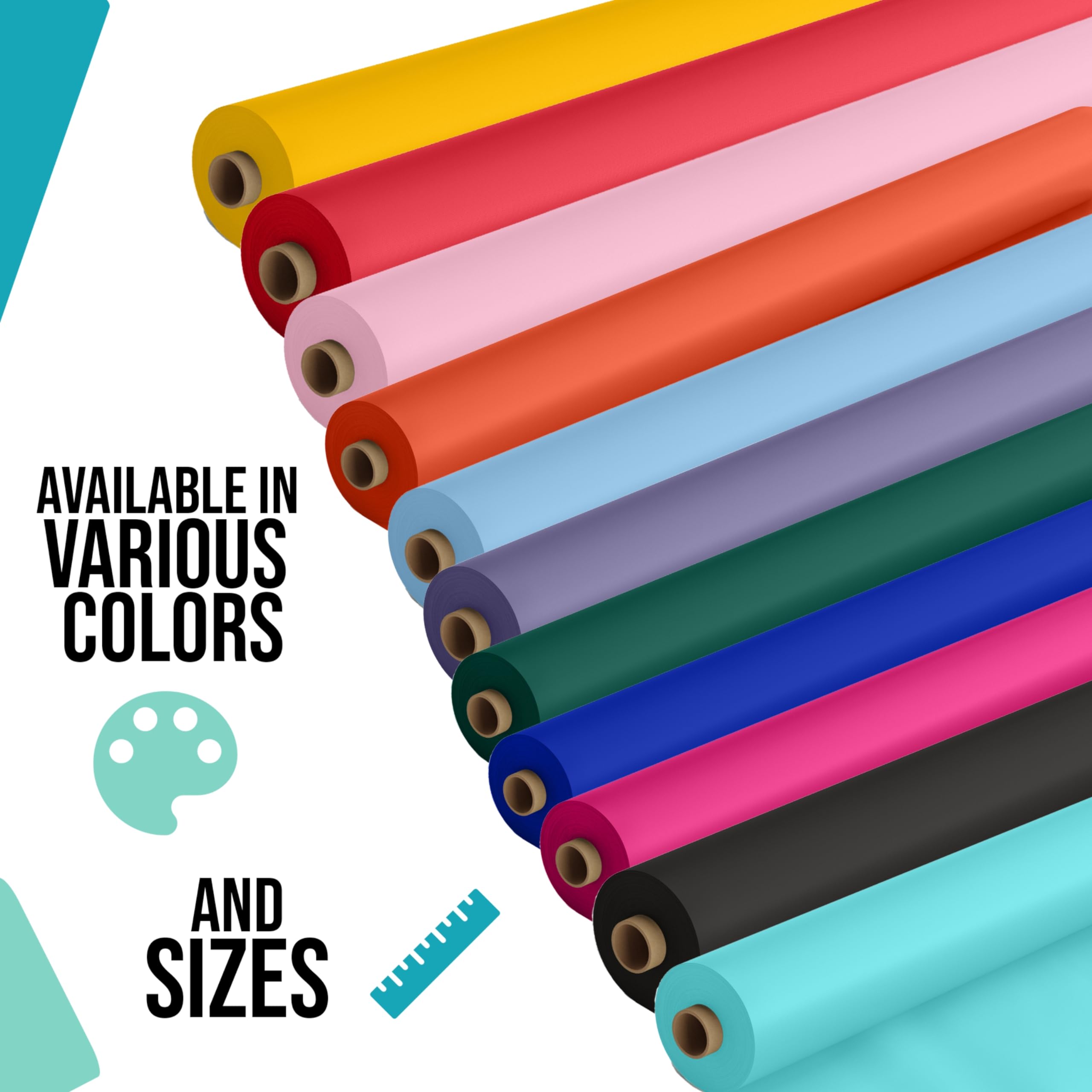 40 In. x 100 Ft. Black Table Roll | Case of 6