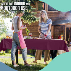 40 In. x 100 Ft. Plum Plastic Table Roll | Case of 6