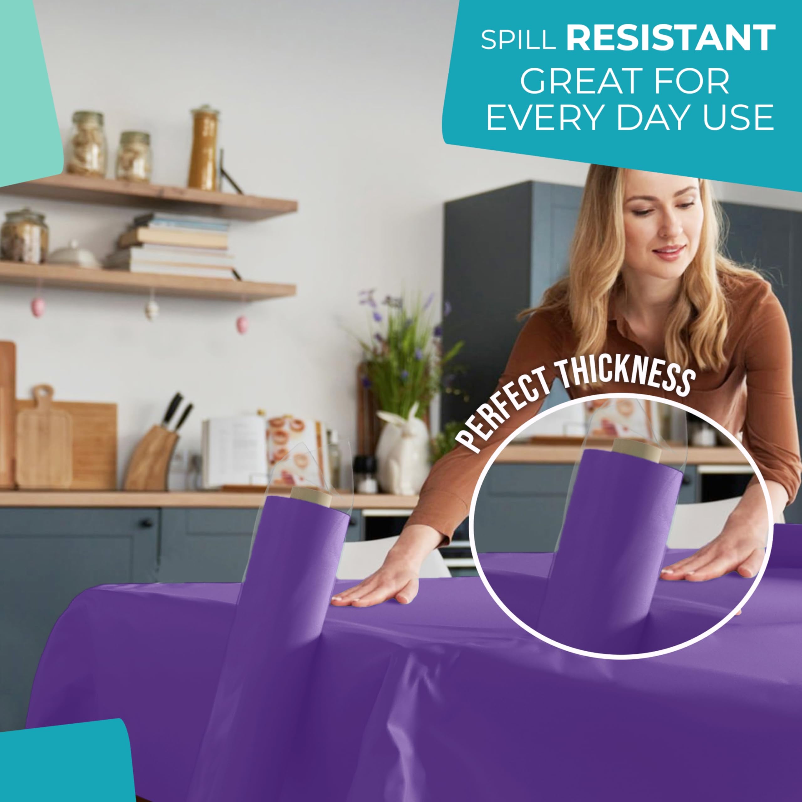 40 In. x 100 Ft. Purple Table Roll | Case of 6