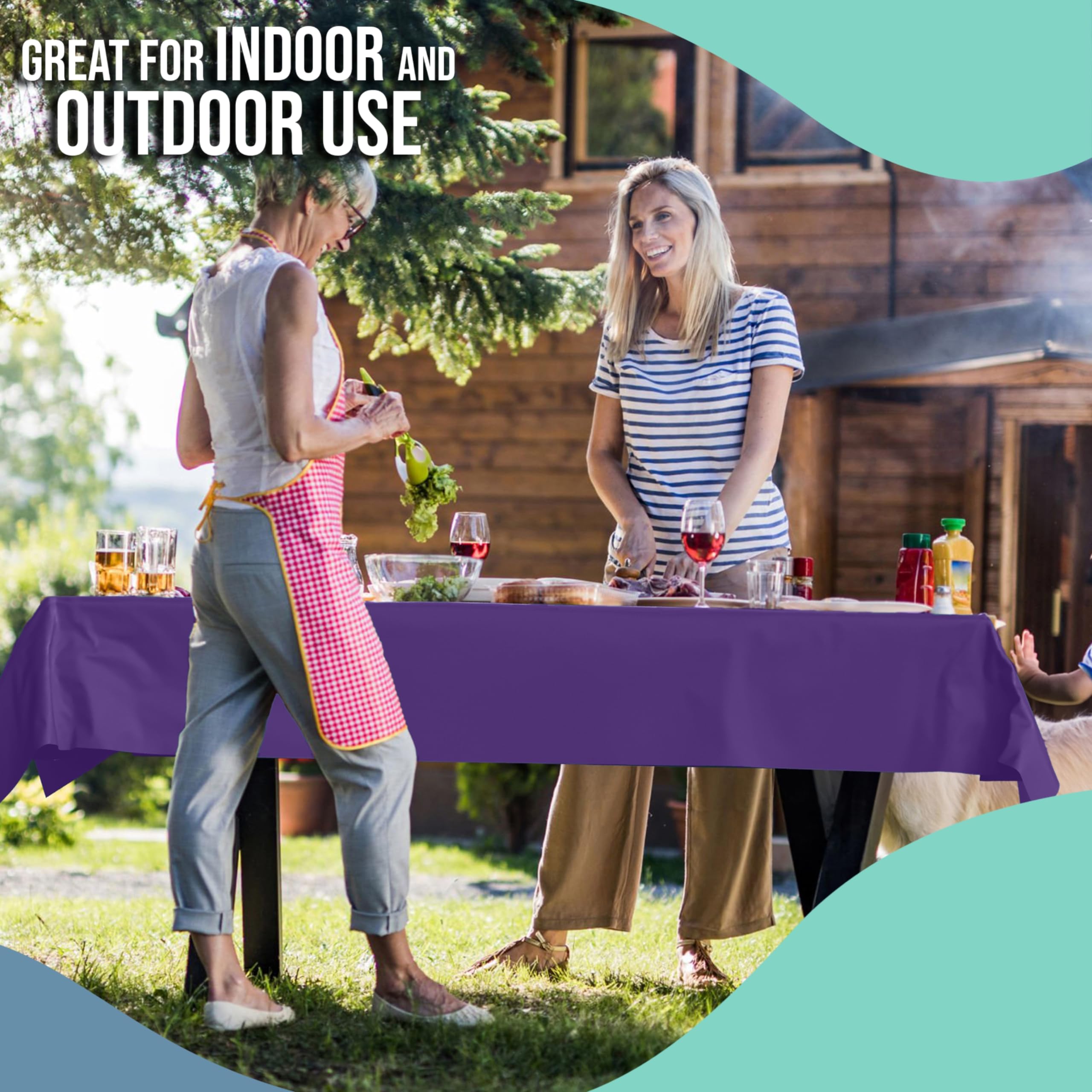 40 In. x 100 Ft. Purple Table Roll | Case of 6