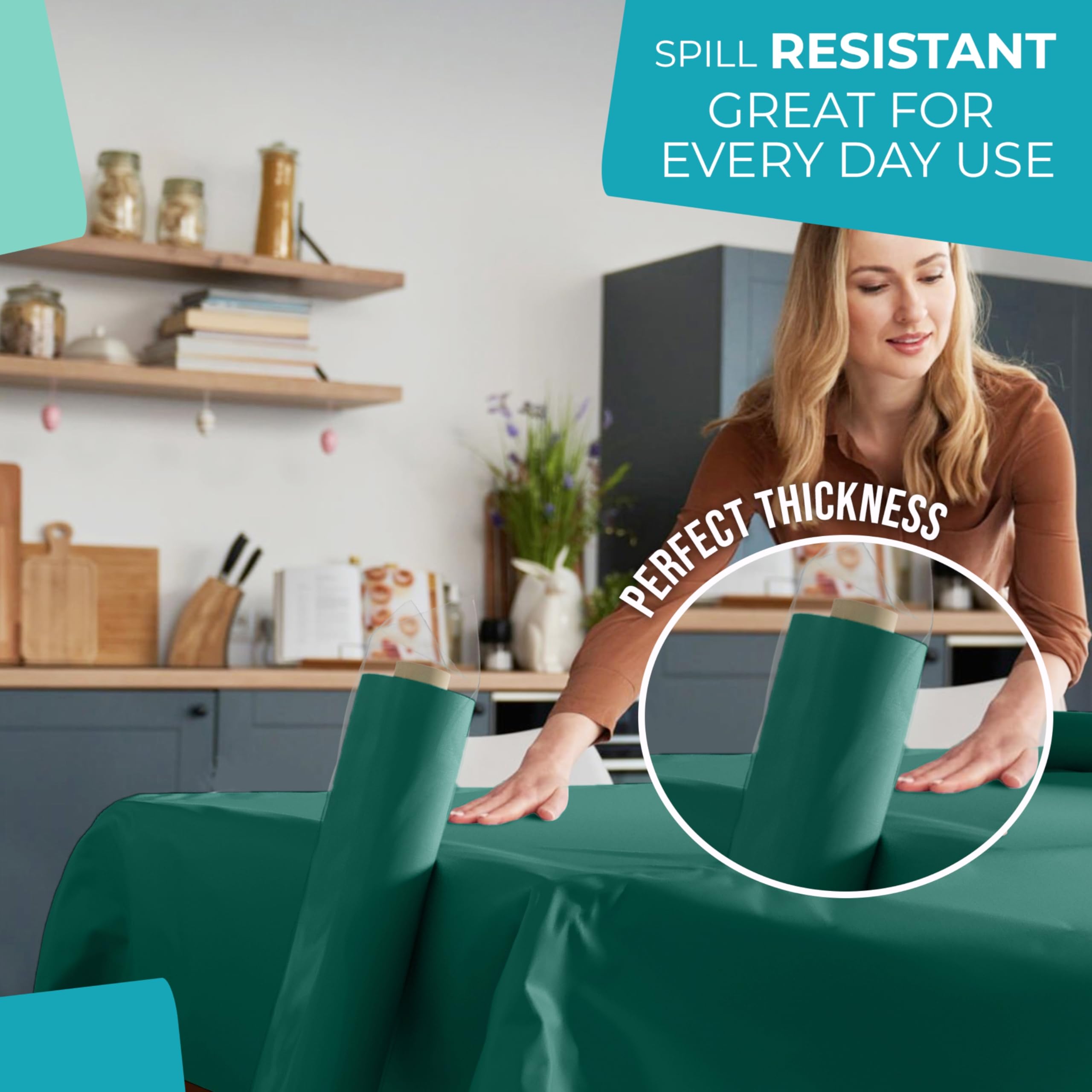40 In. x 100 Ft. Dark Green Table Roll | Case of 6