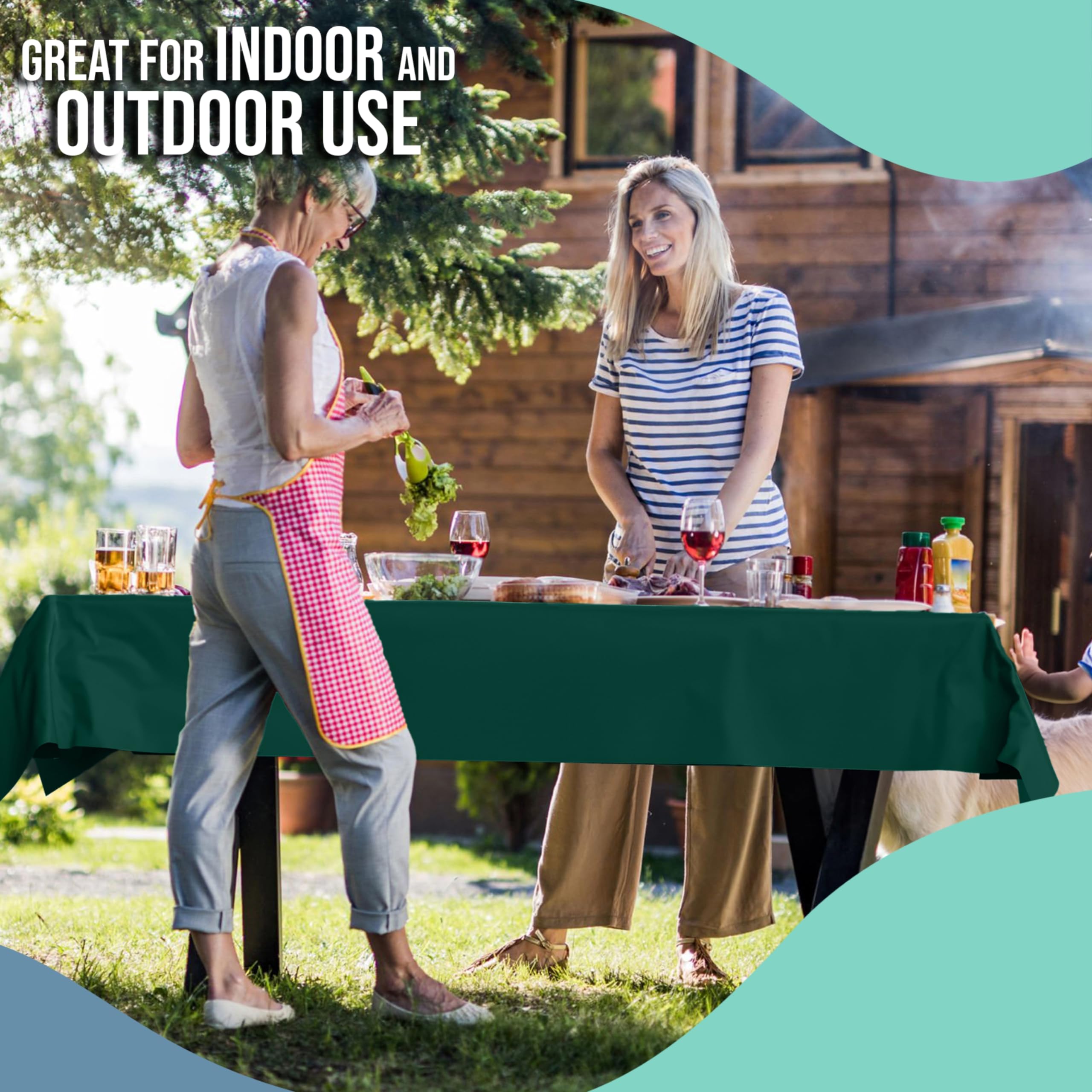 40 In. x 100 Ft. Dark Green Table Roll | Case of 6