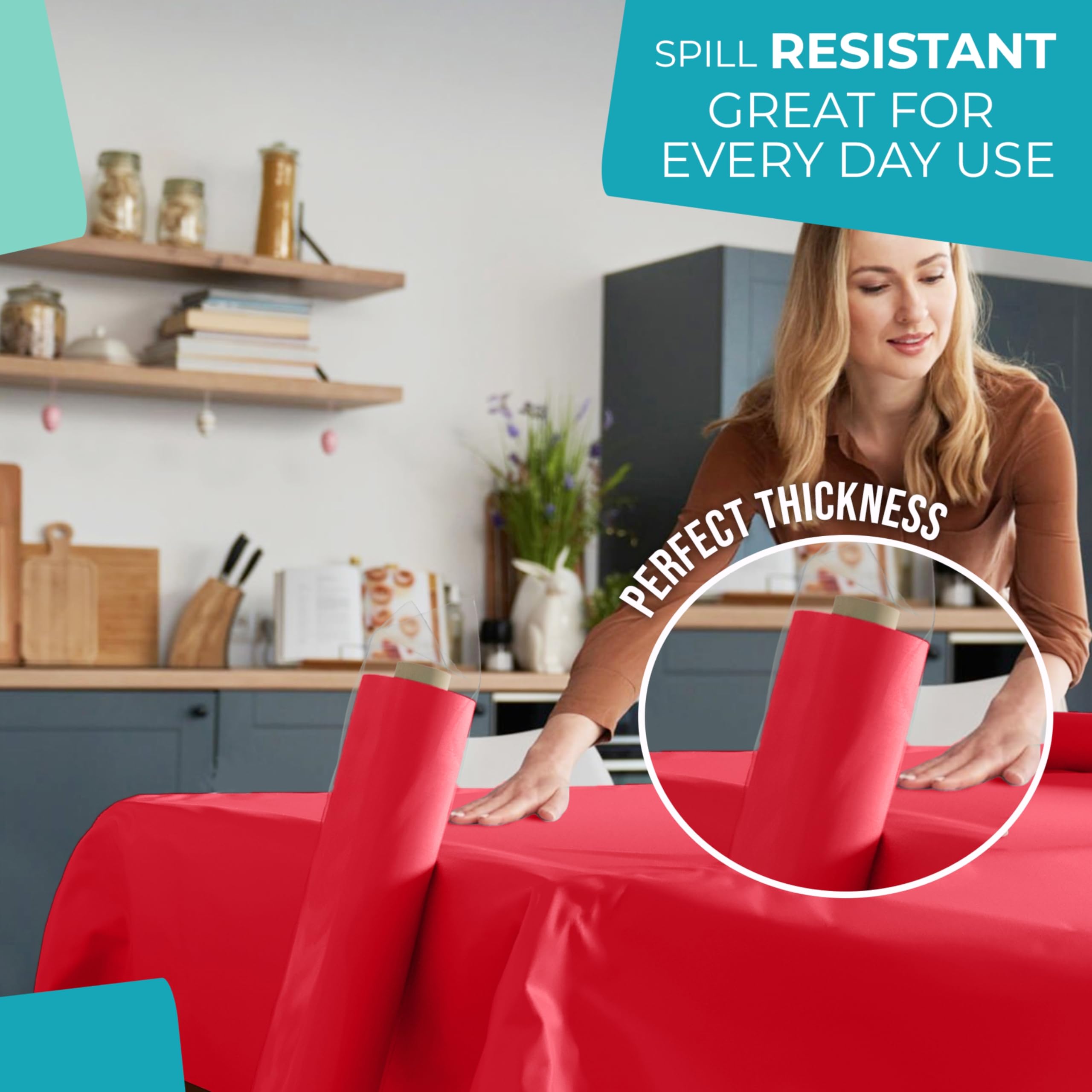40 In. x 100 Ft. Red Table Roll | Case of 6