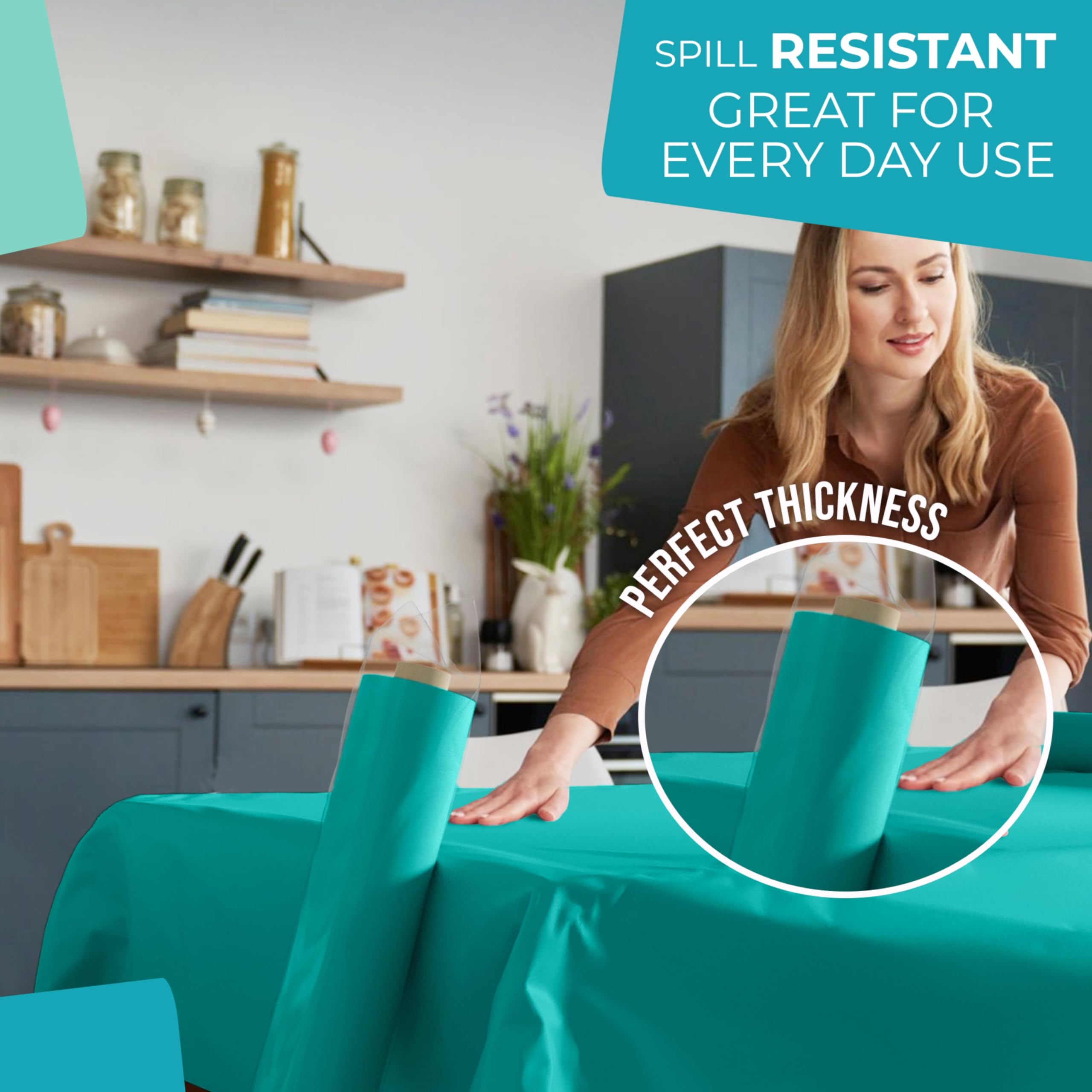 40 In. x 100 Ft. Teal Table Roll | Case of 6