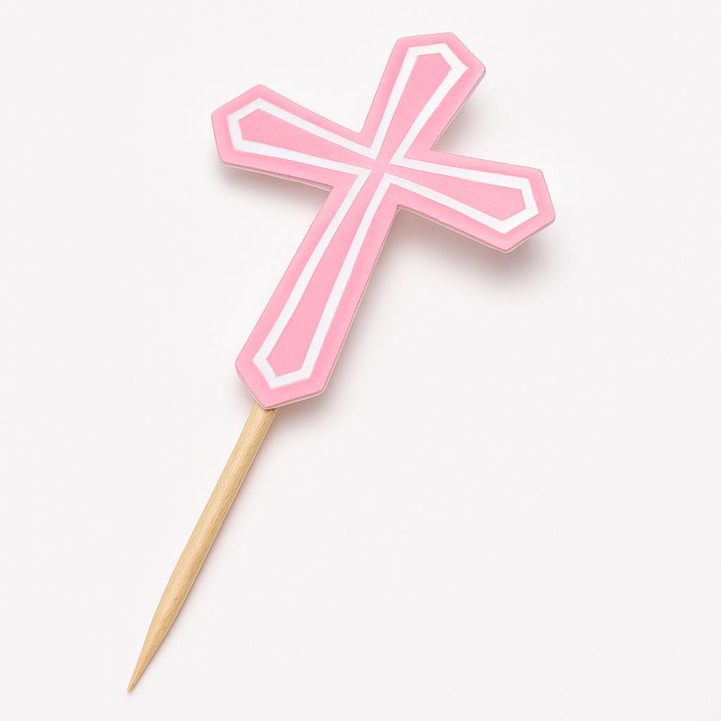 Pink First Communion Party Picks - 36 Pack