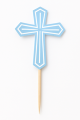 Blue Cross First Communion Party Picks - 36 Pack