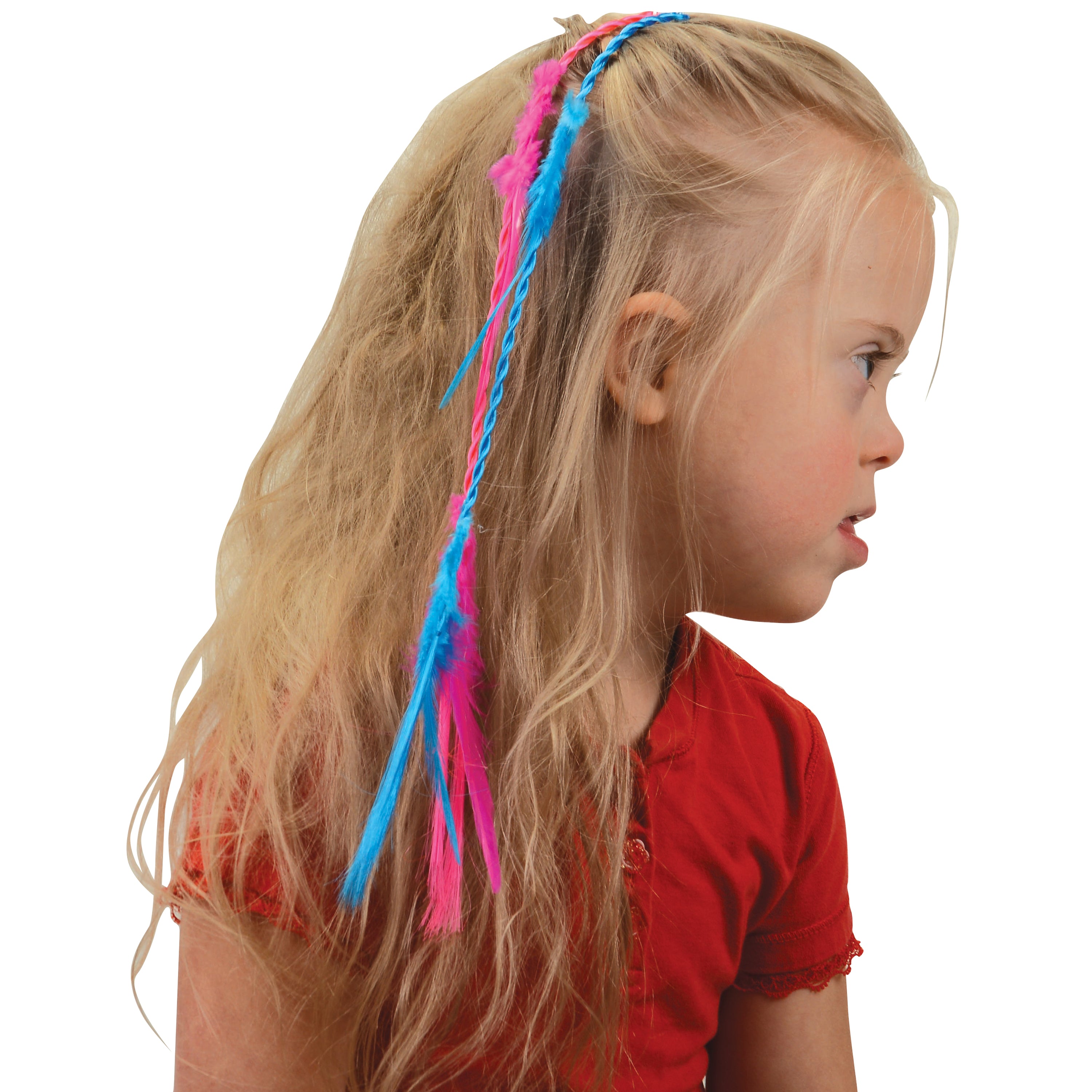 Neon Feather Hair Clips
