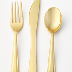 Premium Gold Plastic Cutlery Set - 32 Count