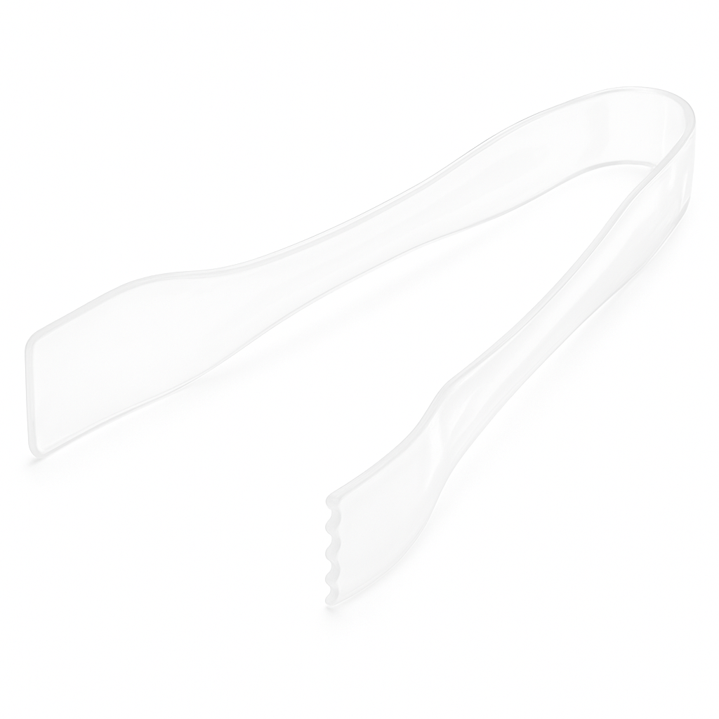 White Mini Plastic Tongs - 2 Pack