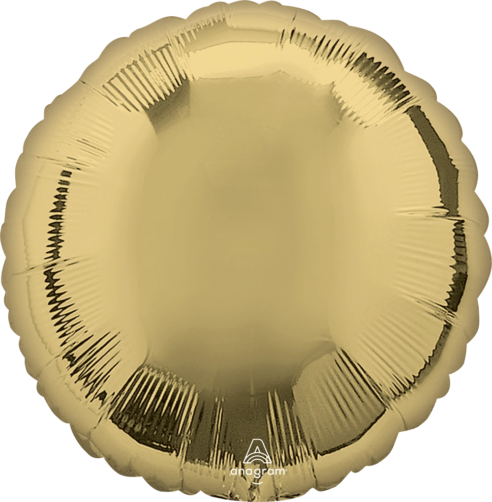 Glamorous White and Gold Circle Foil Balloon