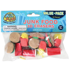 Junk Food 3D Erasers
