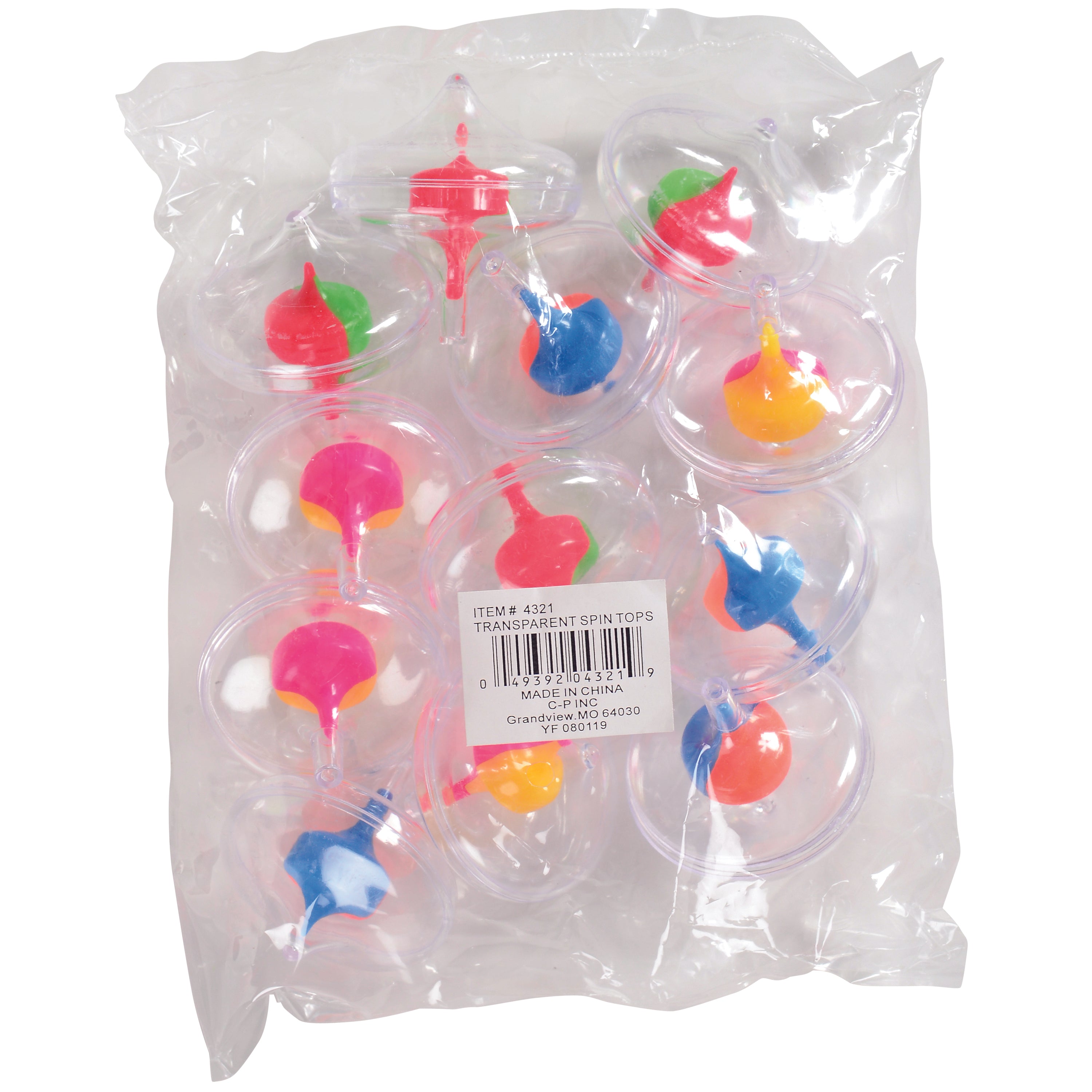 Transparent Spin Tops