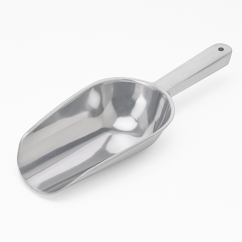 Sleek Silver Ice Scoop for Catering