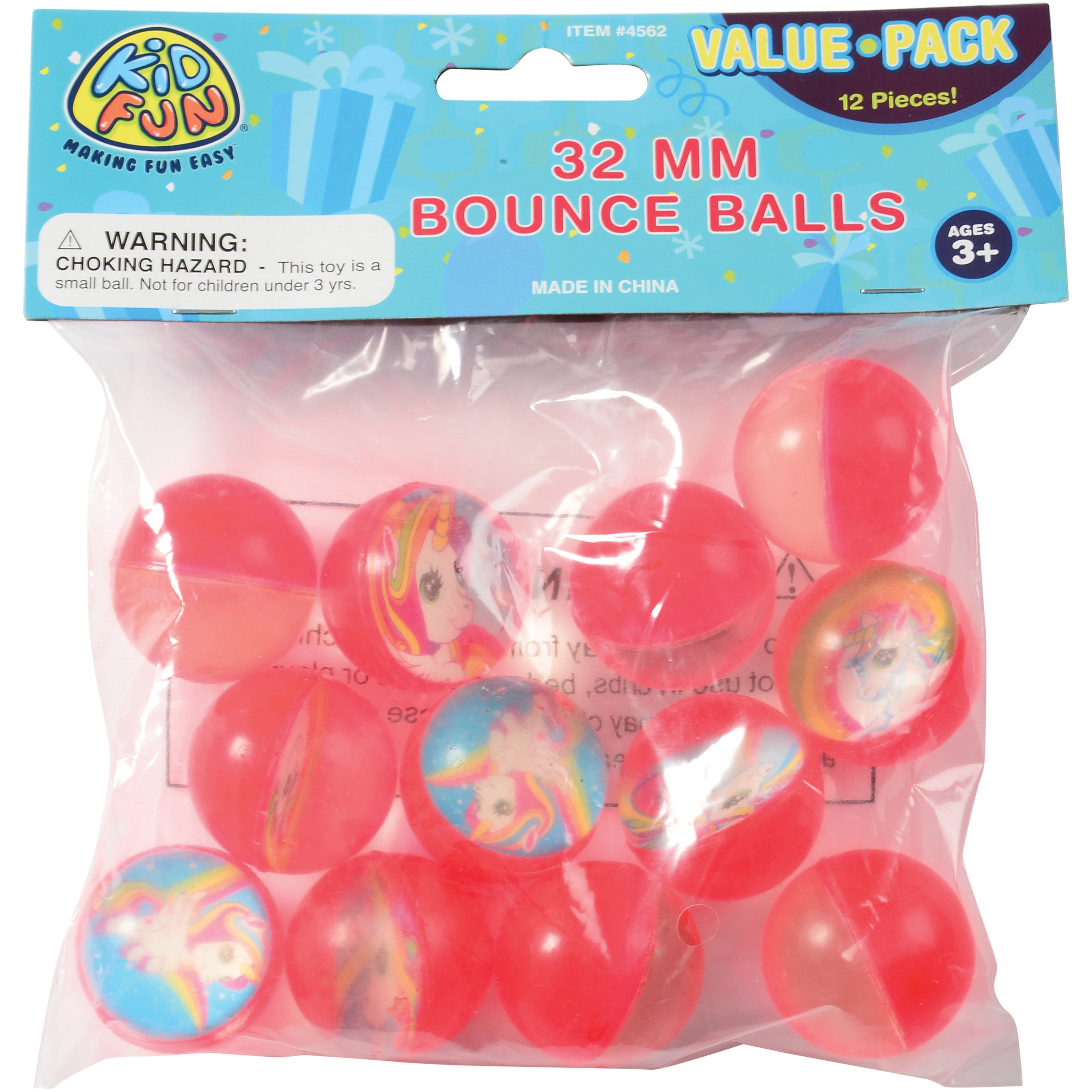 Unicorn Bounce Balls/12 Per Pkg