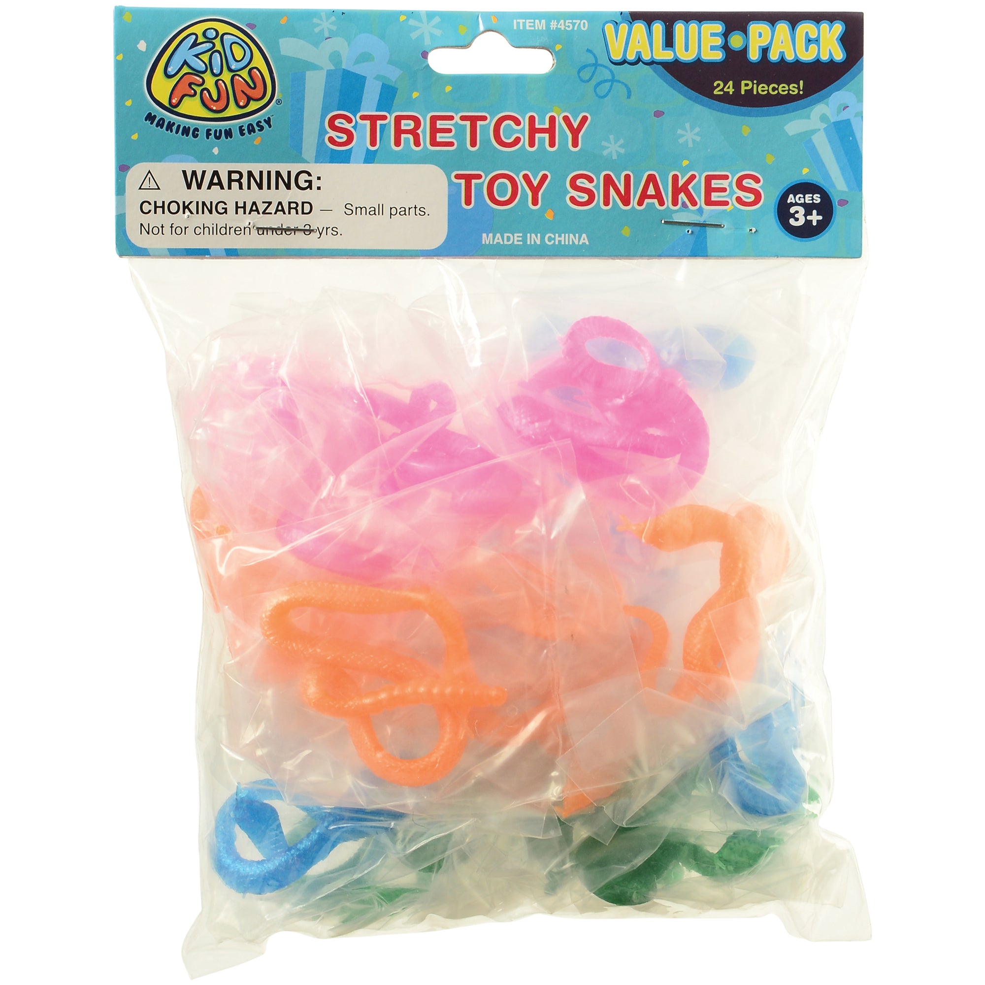 Stretchy Toy Snakes/24 Per Pkg