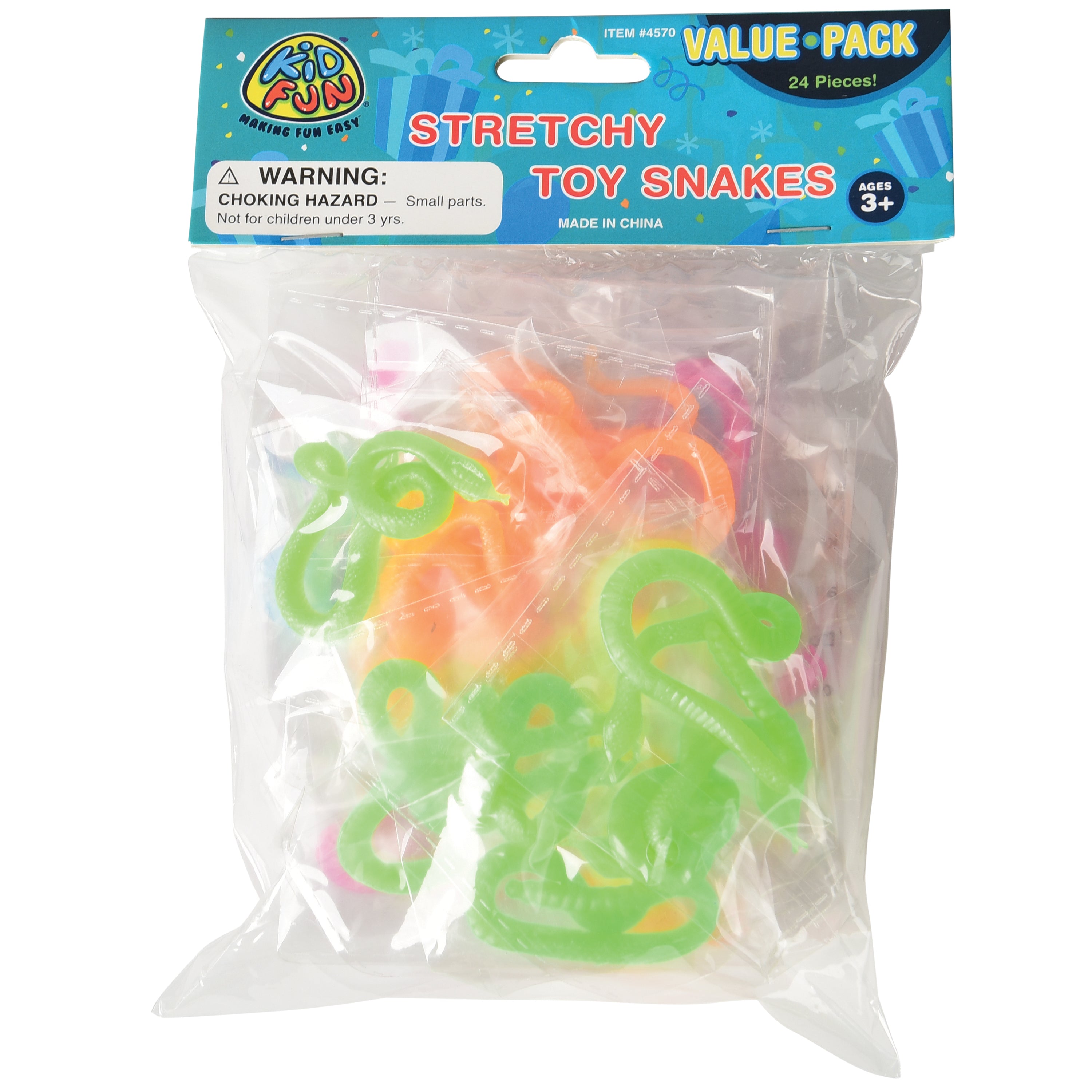 Stretchy Toy Snakes/24 Per Pkg