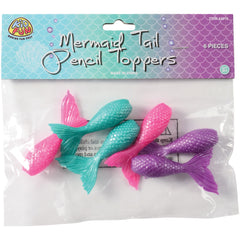 Mermaid Tail Pencil Toppers/6 Per Pkg
