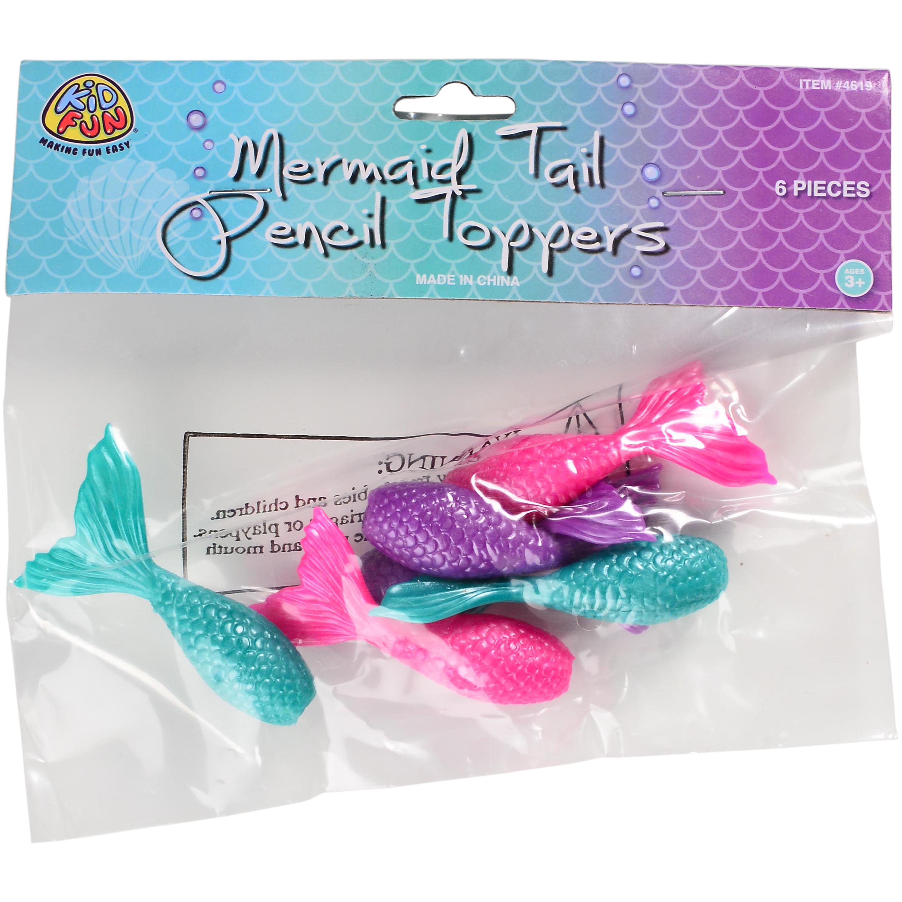 Mermaid Tail Pencil Toppers/6 Per Pkg