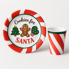 Christmas Cookies & Milk Set with Plate & Tumbler