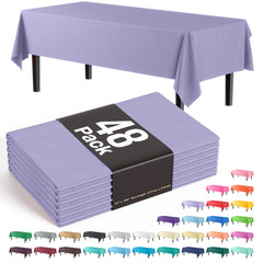 Lavender Plastic Table Cover | Case of 48