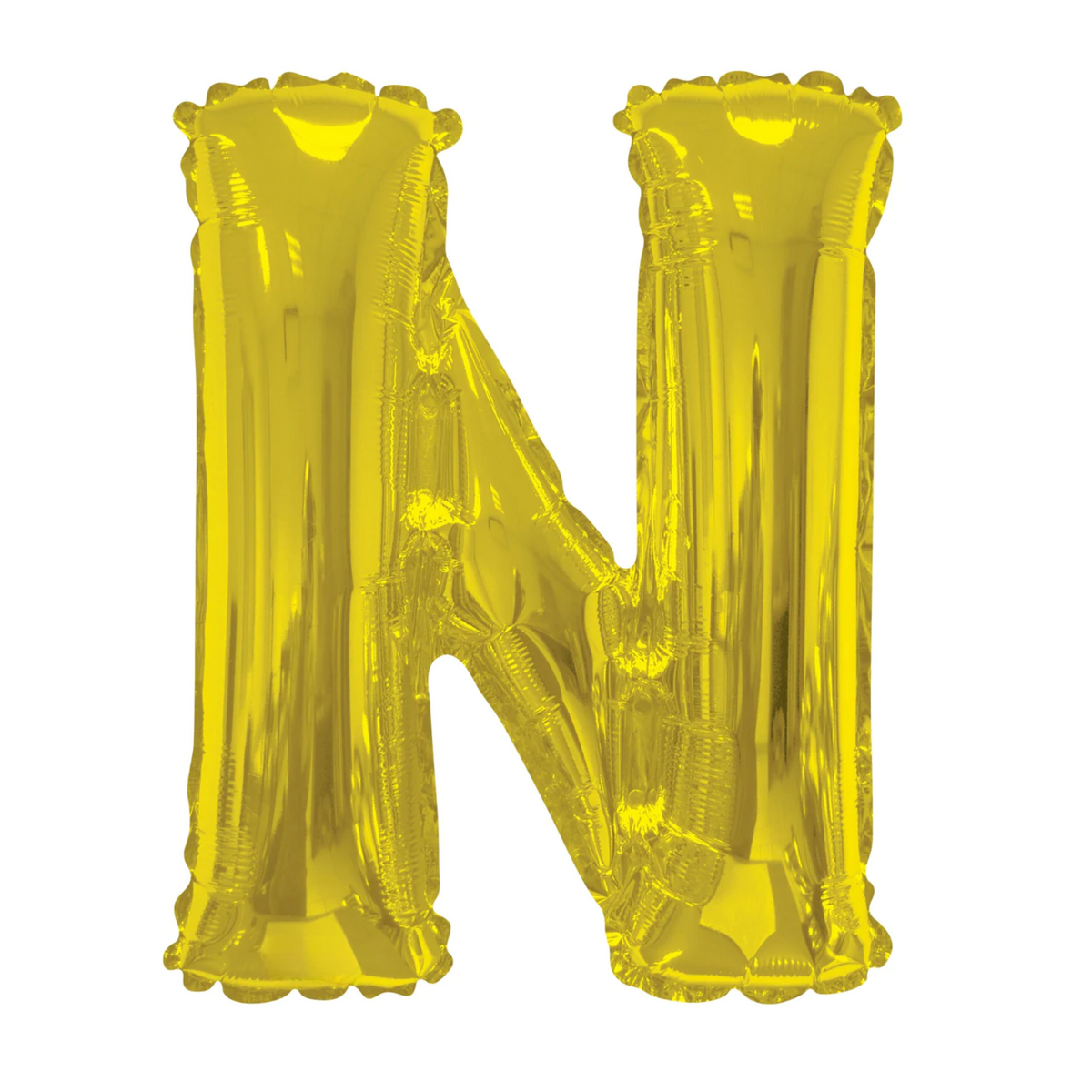 34 In. Gold Letter N Balloon