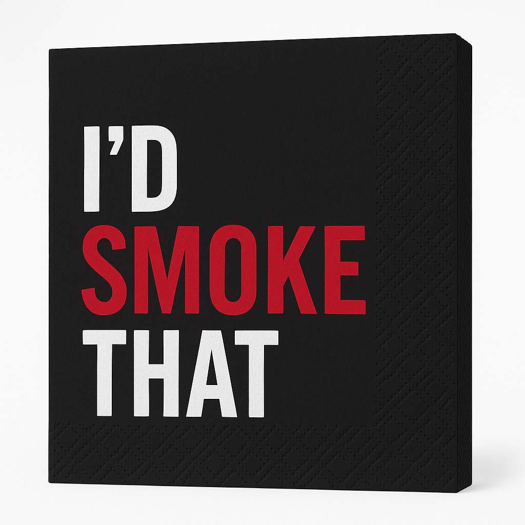 "I'd Smoke That" Summer BBQ Beverage Napkins - 16ct - 5 In. X 5 In.