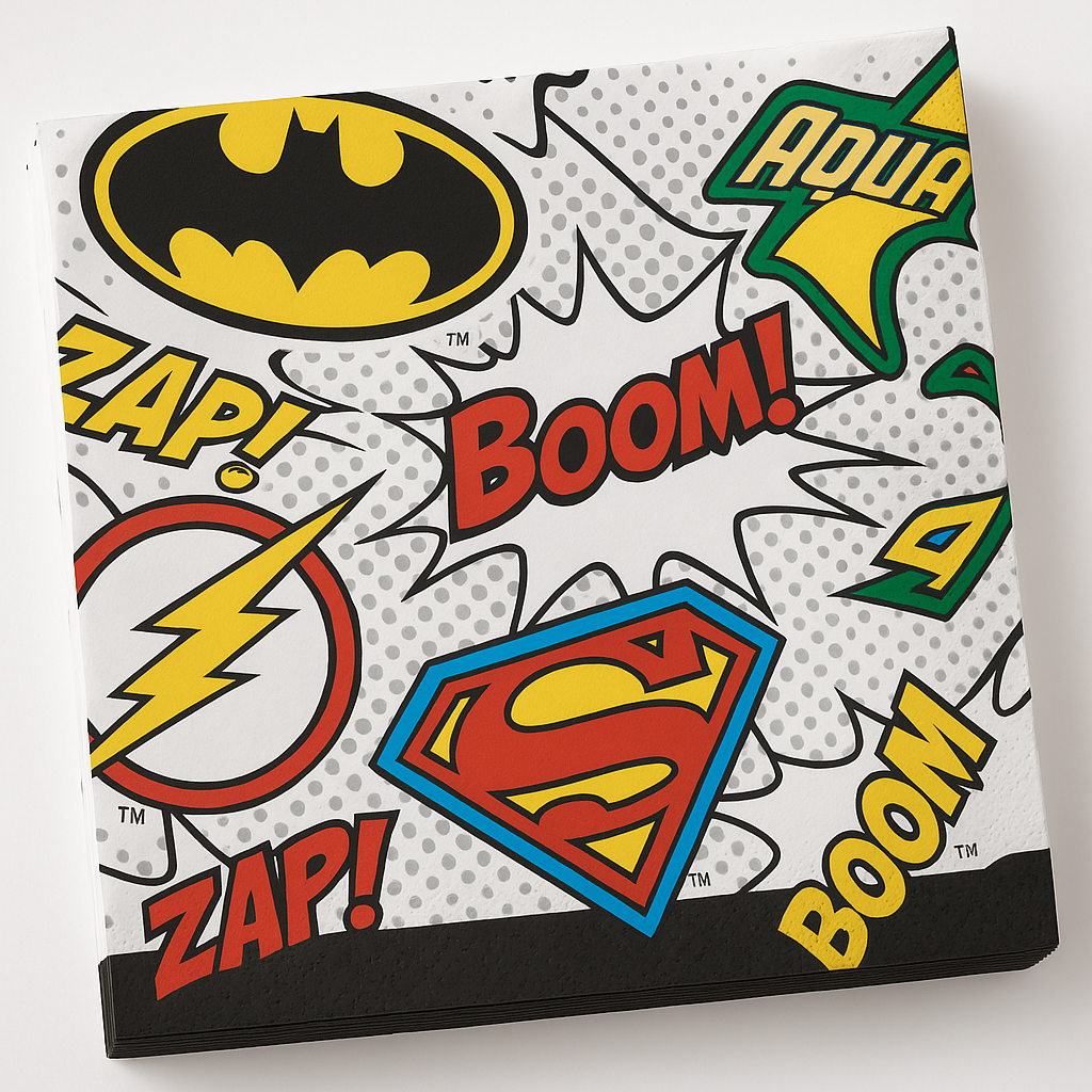 Justice League Heroes Unite Beverage Napkins - 16 Pack