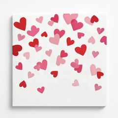 Valentine's Day "Cross My Heart" Beverage Napkins - 16 Pack - 5 In. X 5 In.