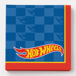 Hot Wheels Printed Beverage Napkins - 16 Pack - 5 In. X 5 In.
