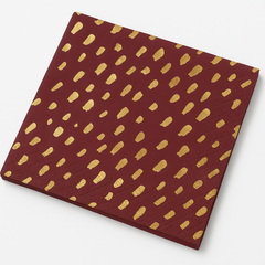 Red & Gold Brushed Dots Cocktail Beverage Napkins, 20-Count