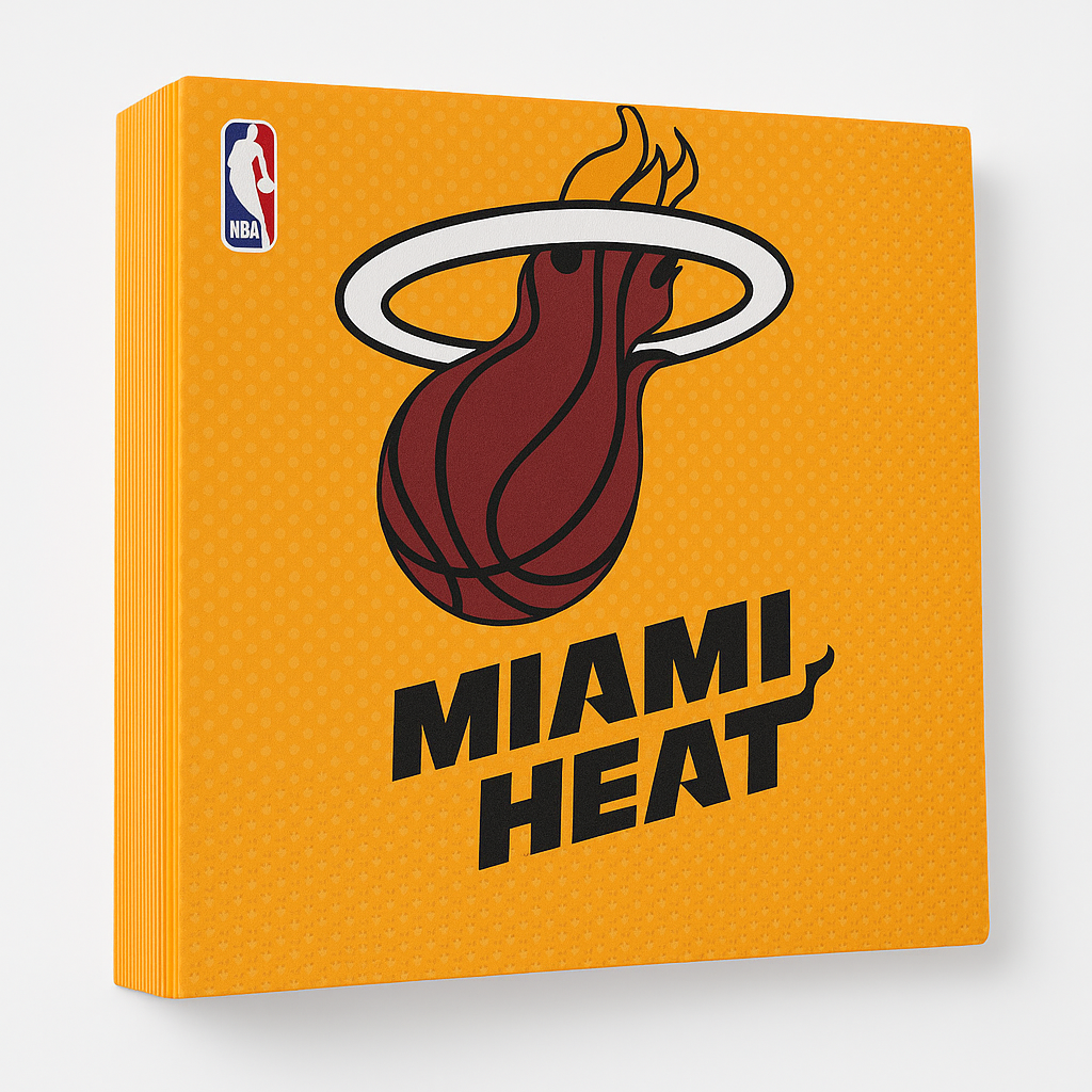 Miami Heat NBA Luncheon Napkins - 6.5 In. x 6.5 In. - Sports Party Supplies
