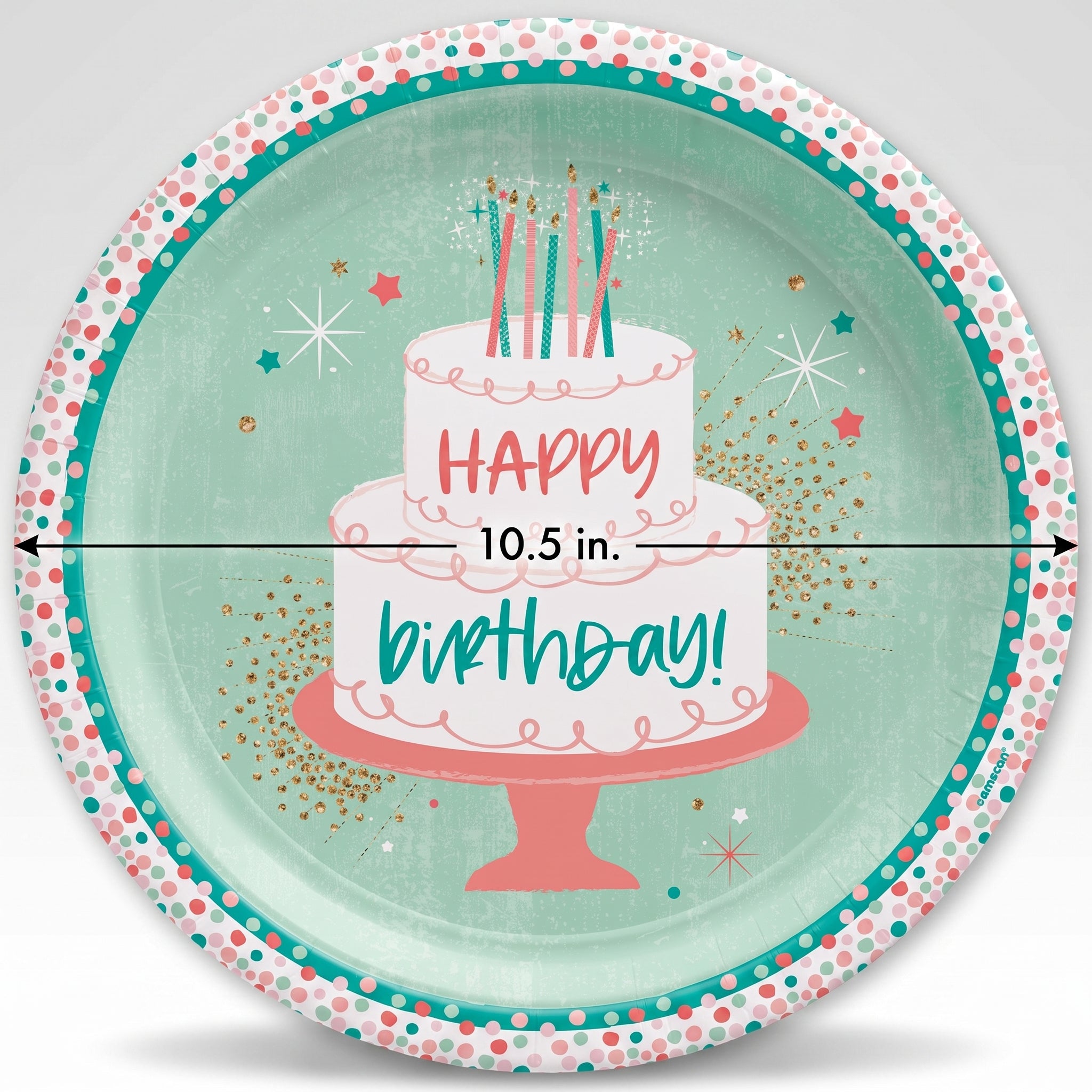 Happy Birthday 10.5" Decorative Paper Plates