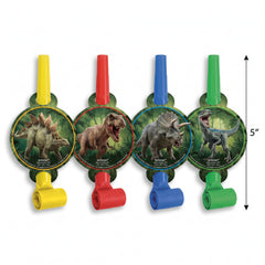 Jurassic World Dinosaur Blowout Noisemakers - 8 Pack