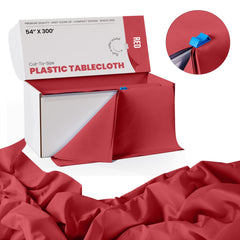 54 In. x 300 Ft. Cut To Size Table Roll  | Red | Case of 4