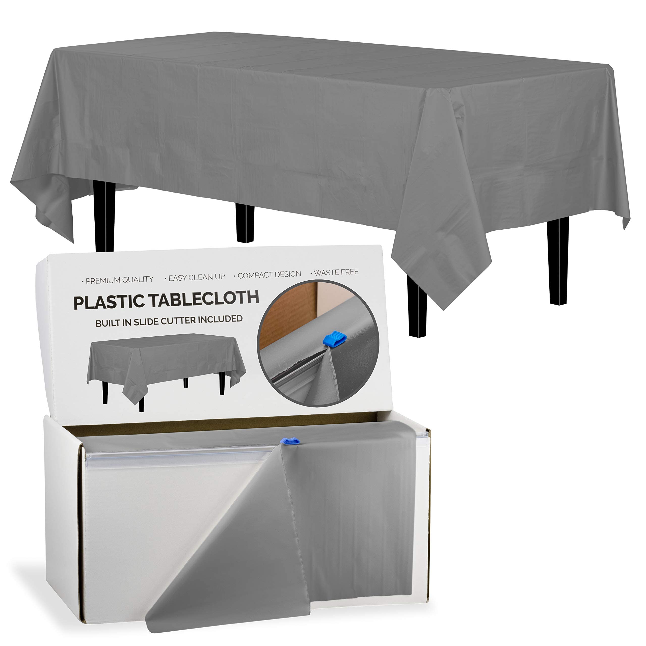 54 In. x 300 Ft. Cut To Size Table Roll  | Silver | Case of 4