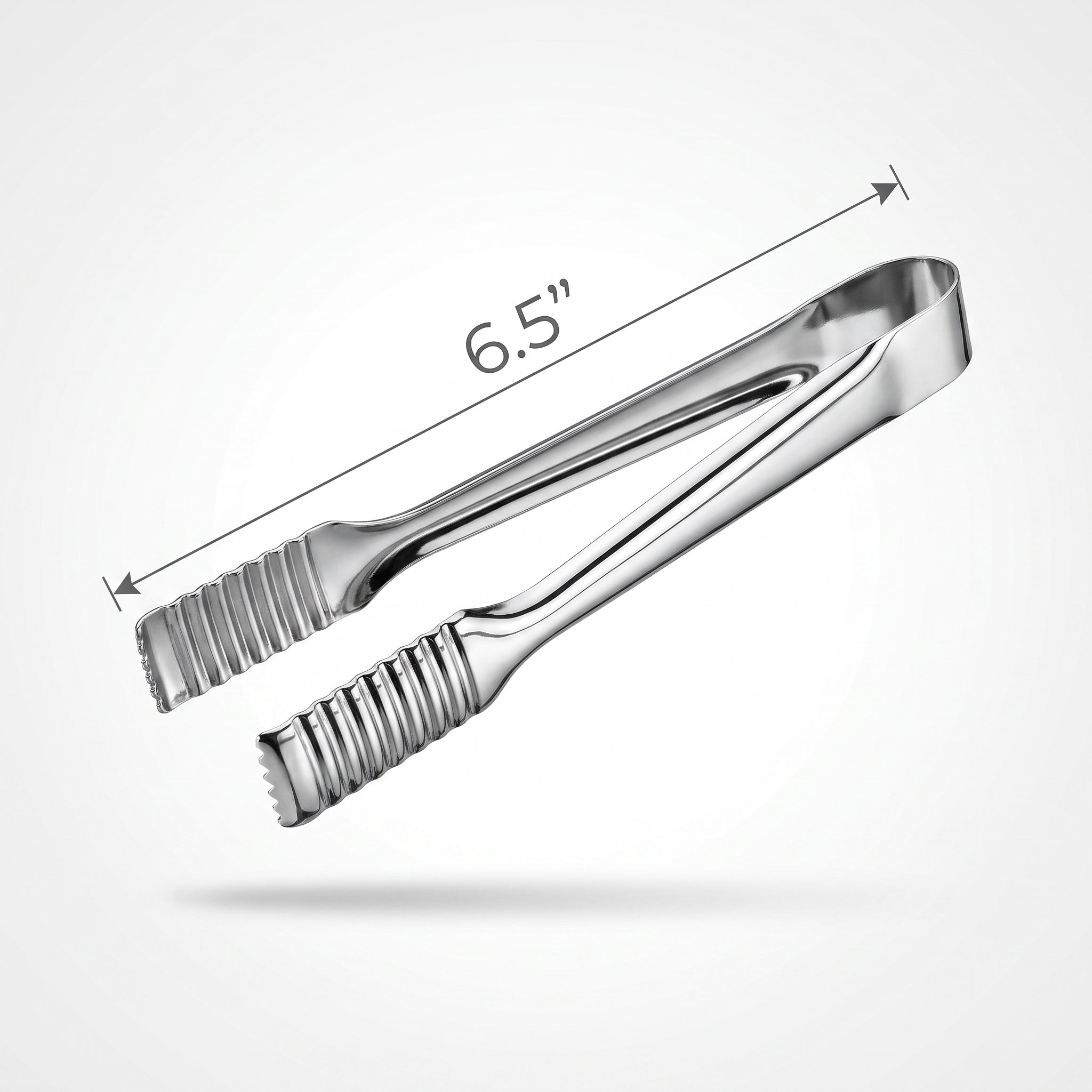 Silver Mini Metallic Serving Tongs - 6.2 Inch