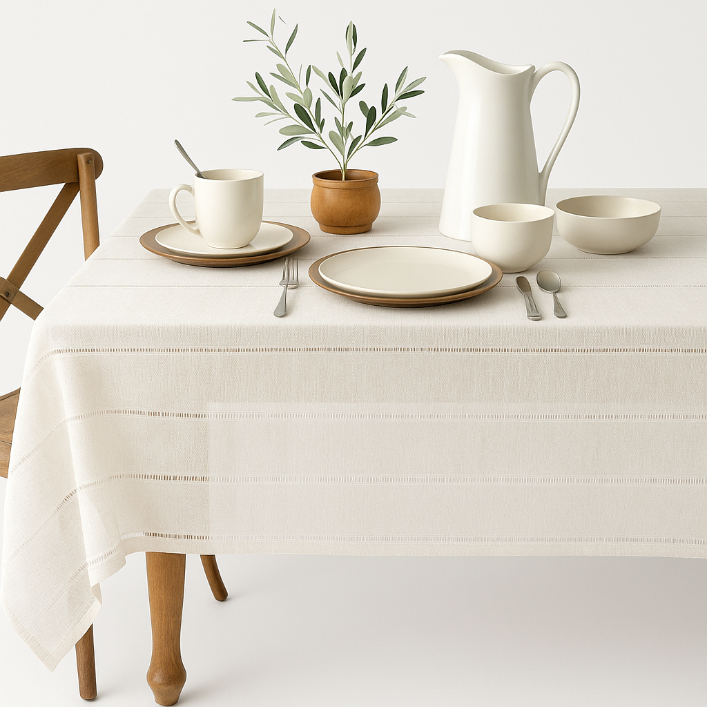 Elegant Linen Wedding Tablecloth