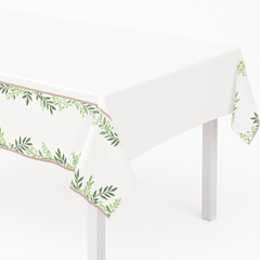 Elegant Love and Leaves Wedding Table Cover