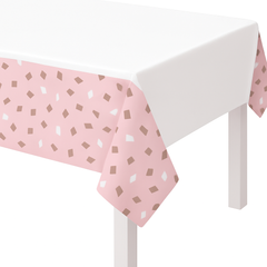 Blush Birthday Plastic Table Cover