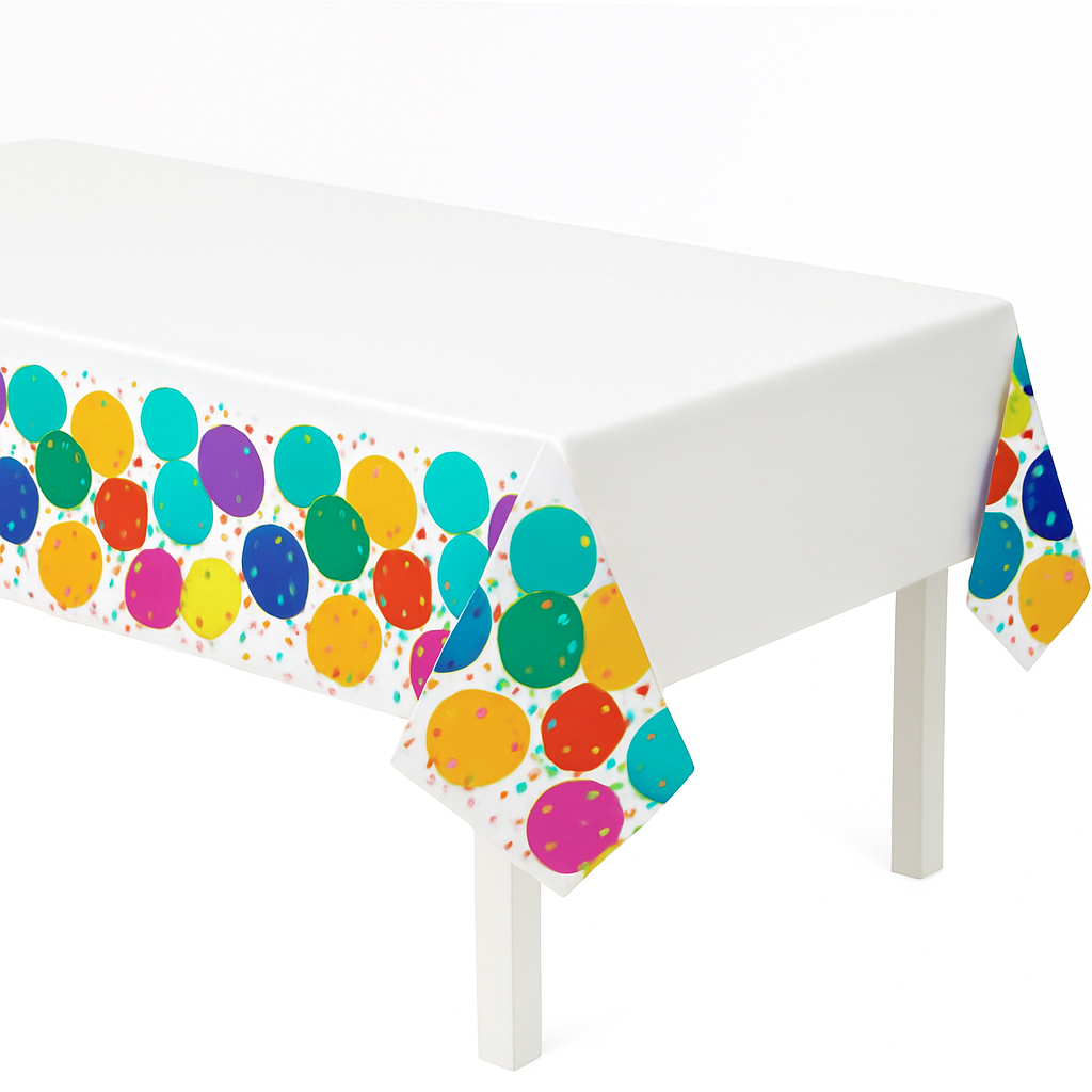 Colorful Balloon Plastic Table Cover
