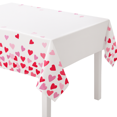 Valentine's Day Heart Party Plastic Table Cover